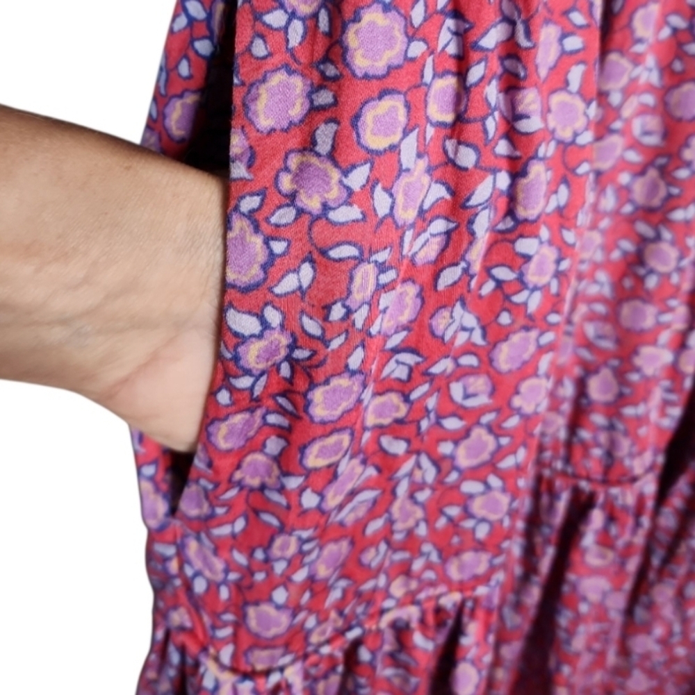 Omika Wilora Mini Dress Felice Orchid Sz Small Anthropologie Floral Cottage Core - Picture 11 of 15